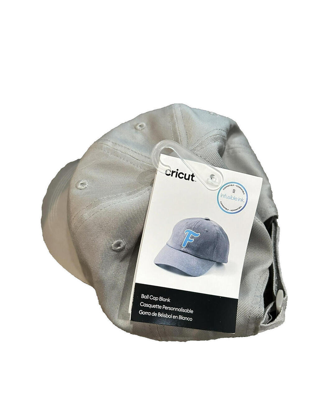 Cricut Blank Ball Cap Gray Grey New With Tags Unused Create Your Own At Home